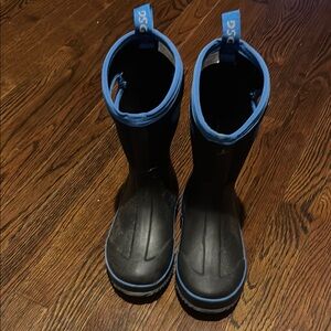 DSG Black and Blue Rain Boots